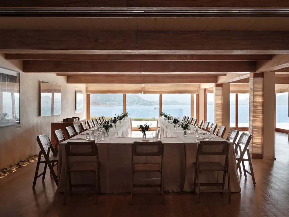 Business Villa boardroom with panoramic sea views