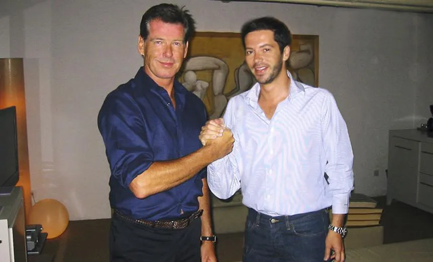 Chrysanthos Panas with Pierce Brosnan