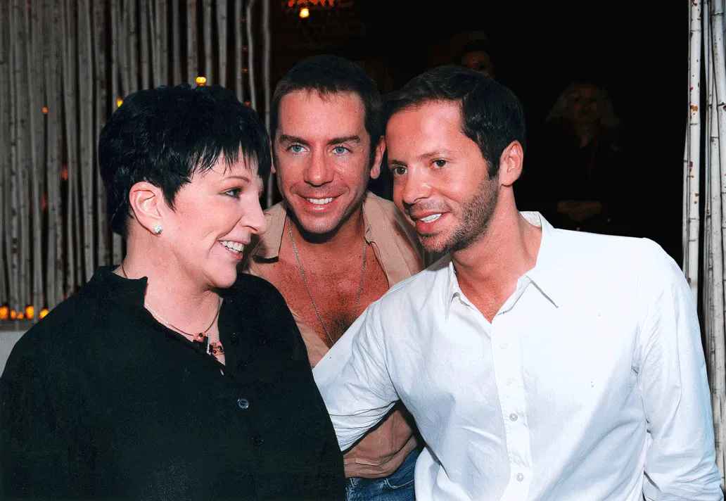 Liza Minnelli with Chrysanthos Panas and George Mazonakis